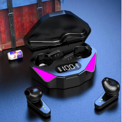 Бездротові Bluetooth-навушники Gaming Gamer Стереогарнітура TWS X15 із зарядним футляром для мікрофона